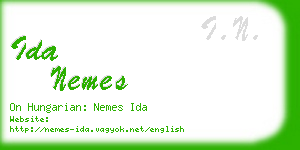 ida nemes business card